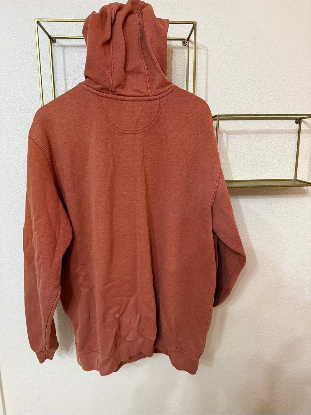 Carhartt Rust Orange Pullover Hoodie with Sleeve Logo Men’s Size XL Original Fit - Picture 6 of 8